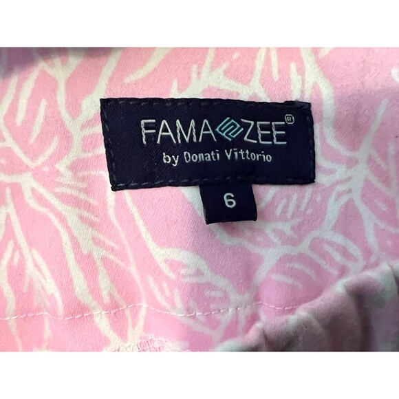 FamaZee by Donati Vittorio LAGUNA Shorts  Women's Size 6 Pink Print - Picture 4 of 8